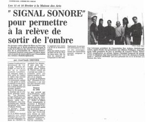 SIGNAL SONORE aide la relève à sortir de l'ombre